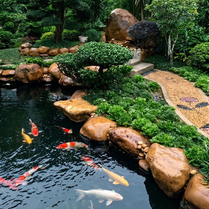natural-yellow-wax-stone-for-pond-edging