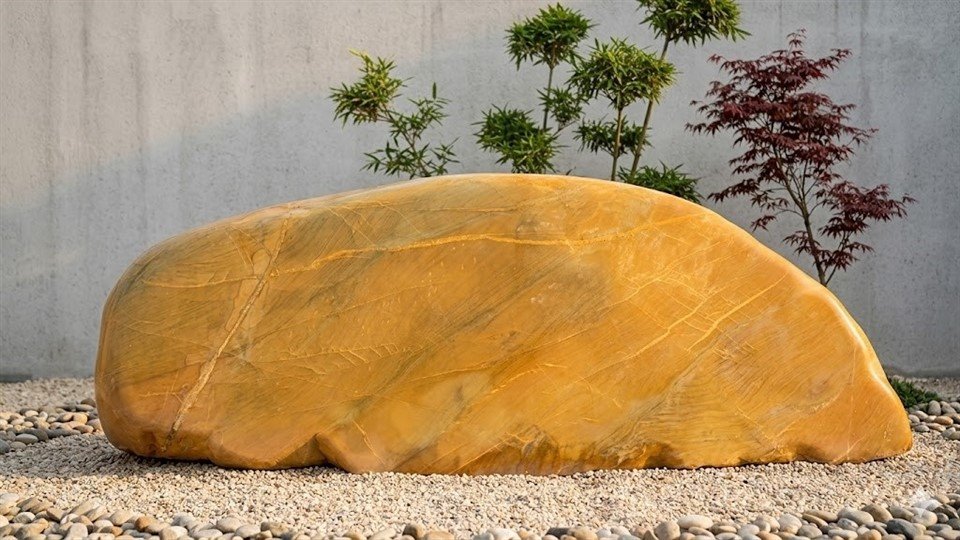 yellow-wax-water-garden-stones-texture